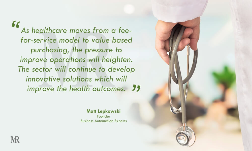 Future of Healthcare Industry by Matt Lepkowski Founder at Business Automation Experts) 